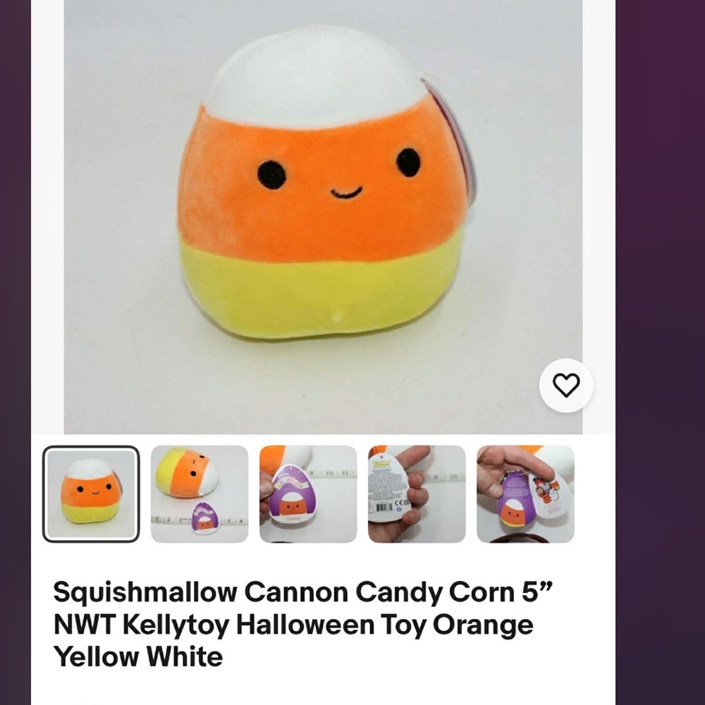 Claire's Candy Corn Plush Toy - Orange, Yellow, White